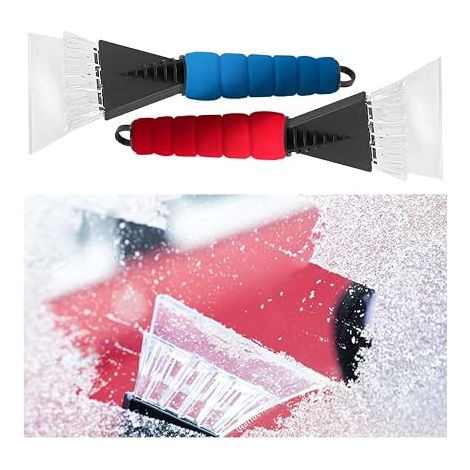 2 x Car Windshield Ice Scraper, Car Winter Windscreen Scraper, Non-Slip (1/5)