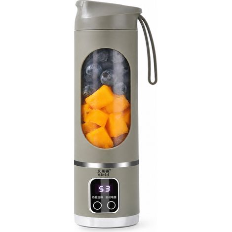 Blender portable rechargeable USB, 12 lames, 7,4 V 1500 mAh, vert émeraude (1/5)
