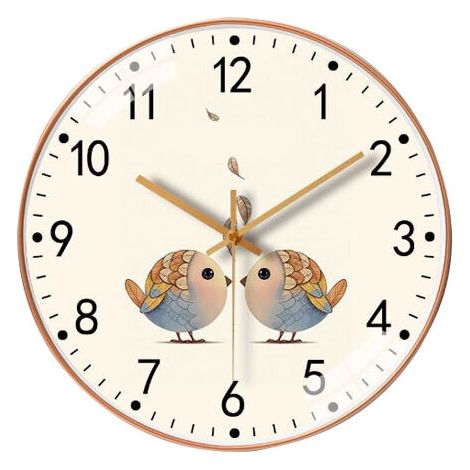 RHG Horloge murale sans tic-tac 8 pouces, Style Simple, mouvement à Quartz, décoration de la maison pour chambre à coucher et salon (1/5)