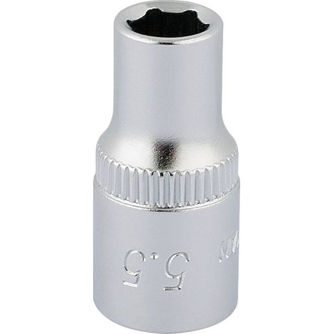 Draper 5.5mm Hex Socket for 1/4-Inch Drive – Metric Hexagon Socket, Model 11094 (1/5)