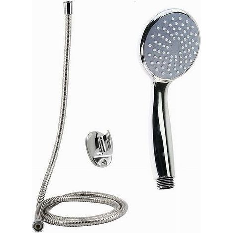 Cleafe - Kit Doccetta Doccino Tondo Soffione Doccia Bagno Con Laccio 1,5 Mt Staffa 79976 - (1/2)