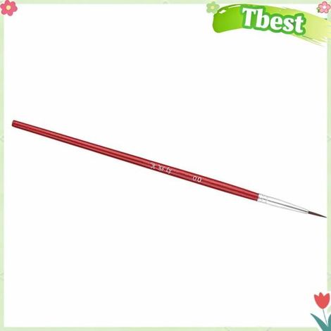 HURRISE Pinceaux de Peinture en Nylon pour Artistes avec Manche en Bois - Idéal pour l'Art, Aquarelle et Détails Rouge 00 (1/5)