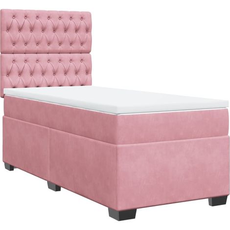 Maison Exclusive - Boxspringbett mit Matratze Rosa 100x200 cm Sam