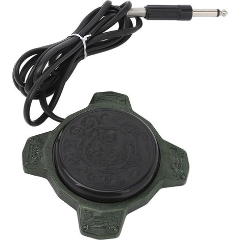 Pédale Anti-Dérapante pour Machine à Tatouer avec Câble Silicone 1,85m - Commande au Pied Stable, Interrupteur Pied, Version Verte (1/5)