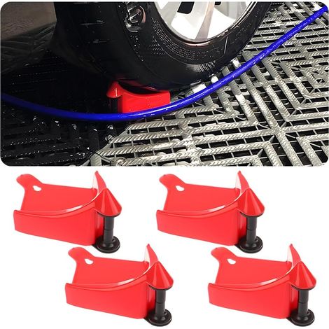 (Rouge)4 Pièces Guide de Tuyau de Voiture, Rouleau de Tuyau Pneu Guide Tuyau Pneu, Outil Lavage pour Lavage Voiture pour Éviter Les Accrocs, Convient pour Voiture, Fourgonnette, SUV (1/5)