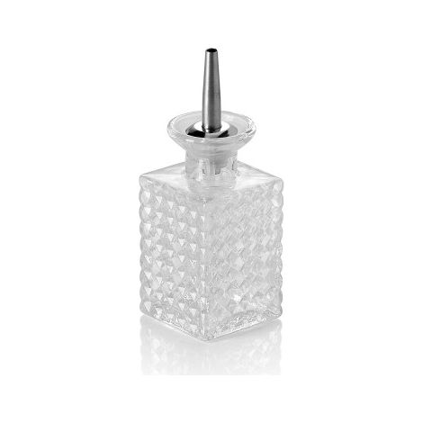 Flacon bitter 0,13 ltr 5,5 x 5,5 x 10,5 cm verre inox NOCTURN - Was Germany (1/2)