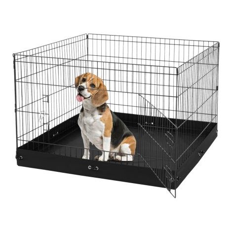 Parc pour Chien 91x91x61 cm Enclos Chat Chiot Pliable 4 Panneaux (1/5)