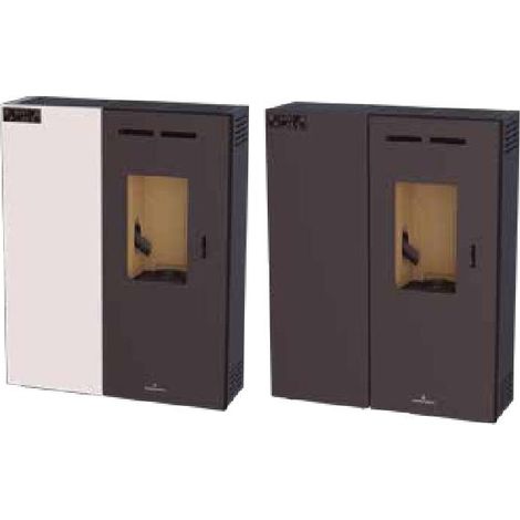 Poêle à granulés extra-plat - BRONPI Minerva Slim 2.9 à 6.2 kW  Noir