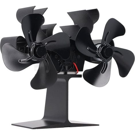 UlisemVentilateur de poêle à 8 pales, installation facile, alimenté par la chaleur, ventilateur de poêle en alliage d'aluminium à faible bruit pour la réparation (1/4)