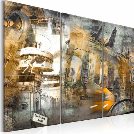 Tableau berlin - architecture (orange) - 120 x 80 cm (1/4)