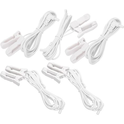 5 pièces / sac câbles électrodes clips oreille 2,35mm pour appareil de physiothérapie TENS (1/5)