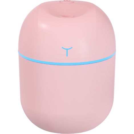 USB-Portabler Luftbefeuchter 220 ml – Mini-Luftbefeuchter für Büro, Haus oder Zimmer, leise und kompakte Sprühnebelanlage in Rosa