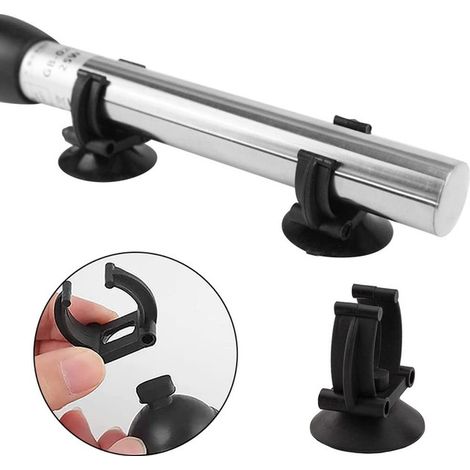 Ventouse avec Clip de Fixation pour Chauffage d'Aquarium Pompe et Tuyaux PVC Noir - Lot de 10