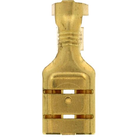 Restagraf Capocorda Piatto Nudo Femmina 9,5 x 12 mm (2,6 a 6 mm²) (Confezione da 10 Pezzi), Ottone (1/5)