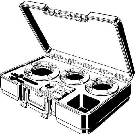 Coffret d'outils System XL 2297.3XL en 76,1/88,9/108,0 mm, plastique, bleu (1/3)