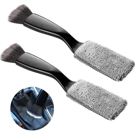 Brosse Nettoyage Voiture,Brosse Nettoyage Voiture Interieur,Brosse à poussière 2 en 1 pour intérieur et extérieur de Voiture (1/5)