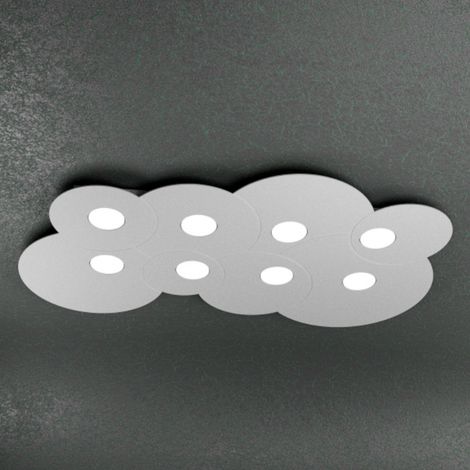 Plafoniera Moderna Cloud Metallo Grigio 8 Luci Gx53 (1/5)
