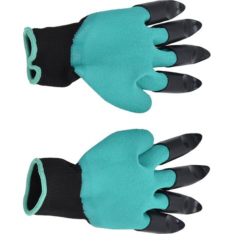 Gants de jardinage, gants de bêchage rapide avec griffes en plastique pour la plantation dans les serres domestiques. (1/5)