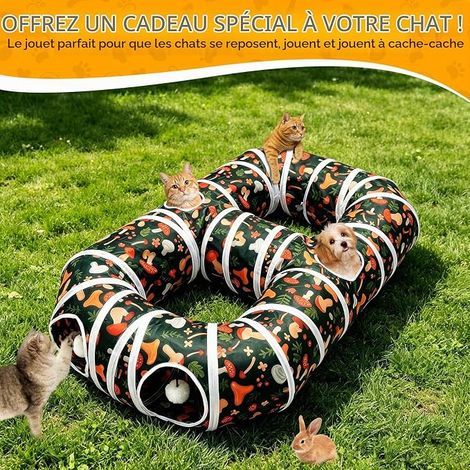 Tunnel Toy for Indoor Cat Toys for Cats Play for Kitten Indoor Play Tunel for Cat Interactive Cat Toy Large Foldable Tunnel for Dogs, Rabbits, Cats Guinea Pig (Style 2)