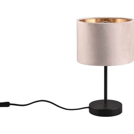 Lampe de table noire abat-jour beige E27 Julieta Trio (1/3)