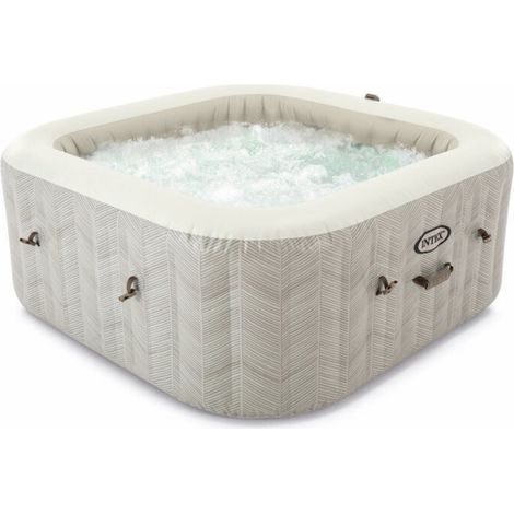 Intex aufblasbarer Whirlpool "PureSpa Chevron Deluxe Square", 175 x 175 x 71 cm (1/5)