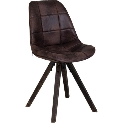 Silla de madera tapizada 48x44x84h cm (1/5)
