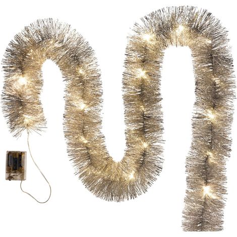 Cadena LED plateada para árbol de Navidad, a pilas, PARA ÁRBOL DE NAVIDAD, 6 metros