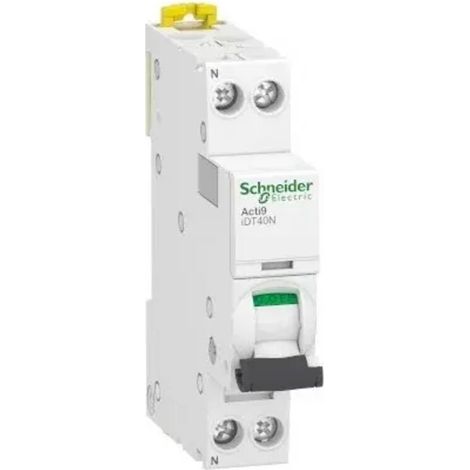 disjoncteur - schneider acti9 idt40n - 2 pôles - 6a - type d - 10 ka - a9p34606
