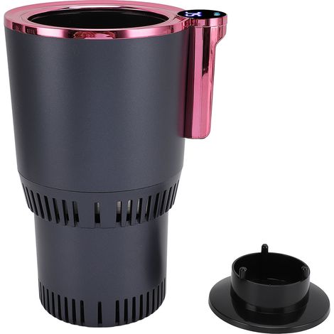 Chauffe-tasse intelligent 2 en 1 pour voiture, refroidisseur, refroidissement automatique, support de tasse chauffant, garde les boissons au frais et au chaud pour les voyages sur la route, violet (1/5)