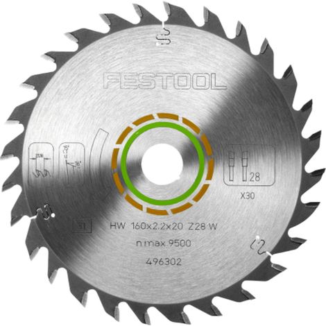Festool 496302 Universal Saw Blade For Wood 160mm x 20mm x 28T