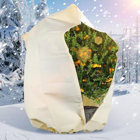 Stück Winter-Pflanzenschutzhülle, 250 x 360 cm mit Reißverschluss und Kordelzug, Frostschutz für Topfpflanzen und Obstbäume, beständig gegen (1/5)