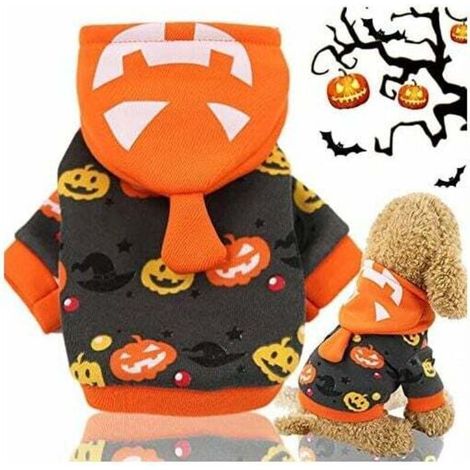 Manteau à capuche Halloween pour animaux de compagnie (S)-Fei Yu
