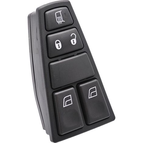 20752915 Ensemble interrupteur à bouton-poussoir de lève-vitre électrique pour camion Volvo, commande la montée et la descente des vitres électriques.