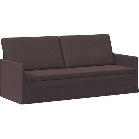 3 Seater Sofa Dark Brown 190 x 81 x 82 cm Fabric vidaXL (1/5)