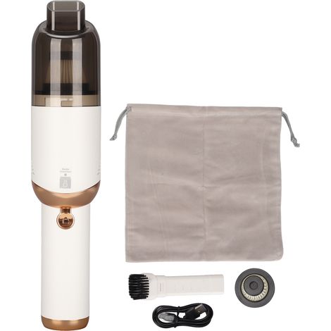 Aspirateur Voiture Sans Fil Détachable 120W Haute Puissance 12000Pa Batterie Rechargeable Portable Blanc (1/5)