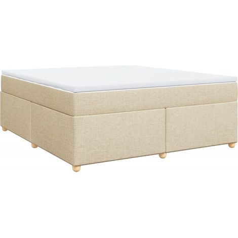 Maison Exclusive - Boxspringbett mit Matratze Creme 180x200 cm St (1/5)