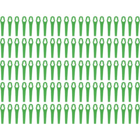 100 Lames de Cutter en Plastique pour Tondeuse à Gazon, Outil de Coupe de Rechange, Accessoires de Jardin Vert (1/5)