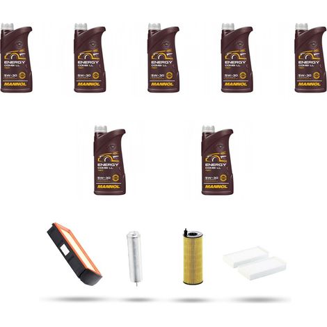 Kit tagliando 4 FILTRI e 7L OLIO compatibile con Bmw serie 5 (F10, F11, F18) M550 D 280kw dal 2012 (1/5)