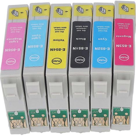 Cartouche d'encre BK CMY LC LM 6 couleurs pour impression sur papier photo et documents T0851N T0852N