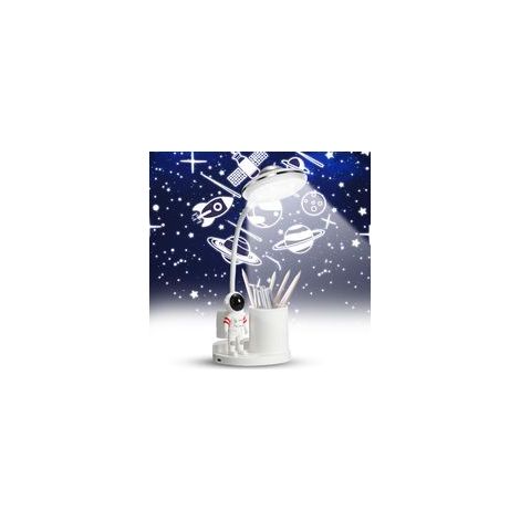 Lampe de bureau LED pour enfants Lampe de chevet avec porte stylo et projection Protection des yeux Rechargeable Intensité variable (1/5)