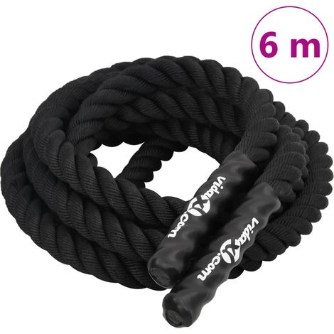 Battle Rope Schwarz 6 m 4,5 kg Polyester