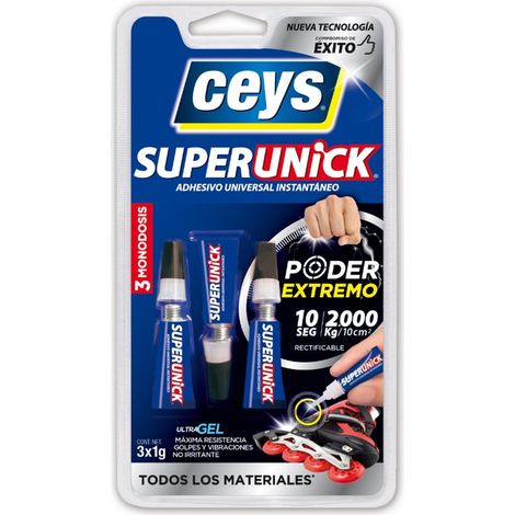 Adhesivo Instantáneo CEYS UltraUnick - Poder Extremo Gel Monodosis 3x1g 504223