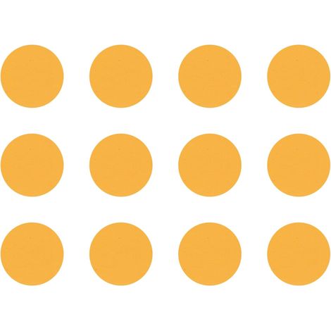 12x Cache vis adhésif autocollant diamètre 40mm protection bouchon trou obturateur meuble table chaise maison, Jaune (1/4)