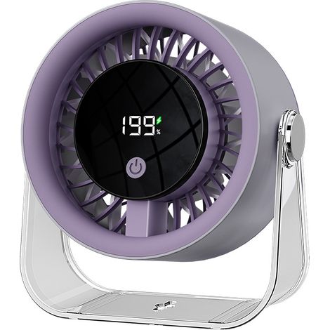 Ventilateur de Bureau sur Pince Rechargeable USB, Ventilateur Mural Puissant et Silencieux pour Étudiants, Maison et Bureau