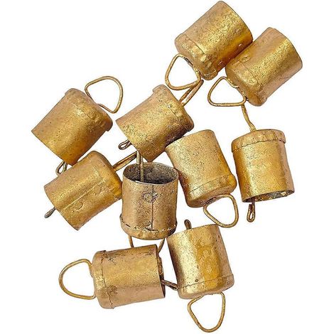 6 Stück Vintage-Hängeglocken, handgefertigte Kuhglocken aus Metall zur Dekoration