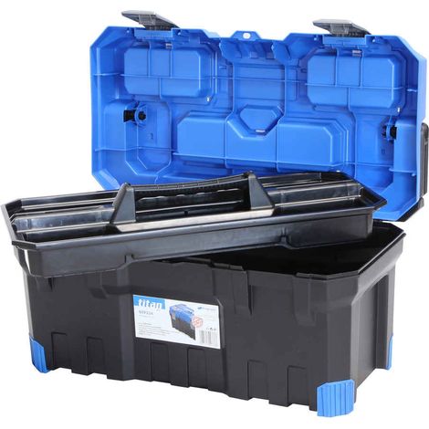 Boîte à outils Titan Plus avec plateau pour petites pièces