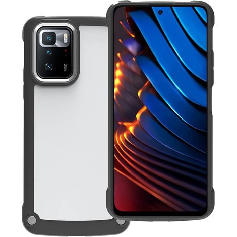 FUNDA PARA TELÉFONO POCO X3 GT NEGRA TRANSPARENTE (1/5)