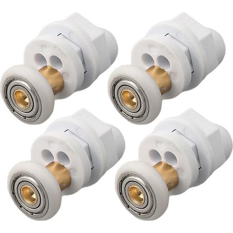 Roulettes pour porte de douche (lot de 2) - 19 mm, 23 mm, 25 mm, 27 mm - Accessoires pour portes coulissantes en verre de salle de bain (1/5)