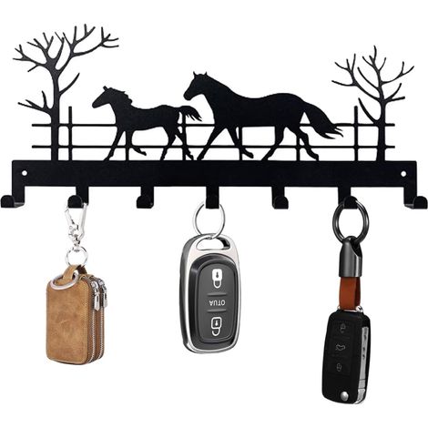 Accroche porte clé en métal accroche, decoration maison porte manteau pour porte salon cuisine boite de crochet rangement patere muraleClef Mural Original. (cheval)