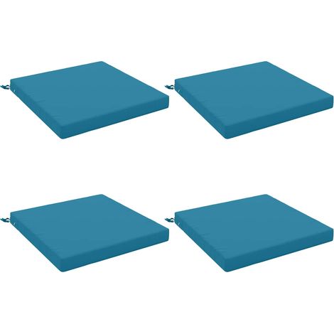 Coussins de siège SOEST 4 pc 100 % polyester Bleu clair vidaXL